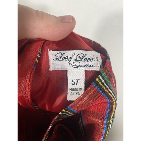 Speechless Toddler Dress Size 5T Red Tartan Plaid Check Holiday Party Christmas - Picture 7 of 10